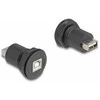 DELOCK USB 2.0 Typ-B zu USB 2.0 Typ-A Einbaubuchse juodas