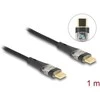 DELOCK USB 2.0 Typ-C St. zu St. transparent PD 3.0 100 W 1 m