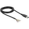 Delock USB 2.0 zu Seriell UART TTL (3,3 V) Konverter mit 6 offenen Kabelenden und 3,3 V Ausgangsspannung 1,8 m