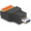 Delock USB 3.2 Gen 1 Typ-A Stecker zu Terminalblock Adapteris mit Drucktaster