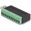 Delock USB 3.2 Gen 1 Typ-A Stecker zu Terminalblock Adapteris