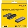 Delock USB 3.2 Gen 2 Gehäuse für PlayStation®5 mit M.2 NVMe Slot - werkzeugfrei