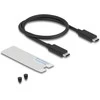 Delock USB 40 Gbps Gehäuse für 1 x M.2 NVMe SSD im Gaming Style mit LED und Lüfter - werkzeugfrei