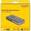 Delock USB 40 Gbps Gehäuse für 1 x M.2 NVMe SSD im Gaming Style mit LED und Lüfter - werkzeugfrei