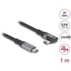 Kabelis USB Delock USB-C - USB-C 1 m Juodas (81131)