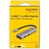 Delock - Hub - 2 x USB-C + 2 x USB + 1 x USB-C (Zasilanie) - Desktop (64239)