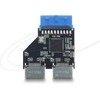 Delock USB 5 Gbps Hub 20 Pin Pfostenbuchse zu 2 x USB 5 Gbps Typ-E Key A Buchse