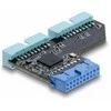 Delock USB 5 Gbps Hub 20 Pin Pfostenbuchse zu 2 x USB 5 Gbps 20 Pin Pfostenstecker