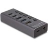 HUB USB Delock USB 5 Gbps Hub su 2 x USB Typ-A i 2 x USB Type-C™ gniazdo i 1 x port szybkiego ładowania + przełącznik