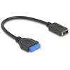 Delock USB 5 Gbps Kabelis Pfostenbuchse zu intern USB Typ-E Key A Buchse 25 cm