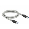 DELOCK USB 3.2 Gen 1 A tipo kištukinis kabelis su metaliniu apvalkalu 1 m.