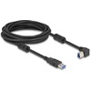Delock USB 5 Gbps Kabelis Typ-A Stecker zu Typ-B Stecker 90° rechts gewinkelt 5 m