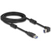 Delock USB 5 Gbps Kabelis Typ-A Stecker zu Typ-B Stecker 90° links gewinkelt 3 m