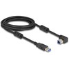 Delock USB 5 Gbps Kabelis Typ-A Stecker zu Typ-B Stecker 90° unten gewinkelt 3 m