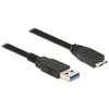 Delock USB 5 Gbps Kabelis Typ-A Stecker zu Typ Micro-B Stecker 1,5 m juodas
