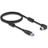 Delock USB 5 Gbps Kabelis Typ-A Stecker zu Typ-B Stecker 90° unten gewinkelt 1 m