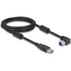 Delock USB 5 Gbps Kabelis Typ-A Stecker zu Typ-B Stecker 90° unten gewinkelt 2 m