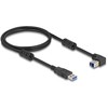 Delock USB 5 Gbps Kabelis Typ-A Stecker zu Typ-B Stecker 90° oben gewinkelt 1 m
