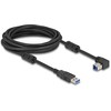Delock USB 5 Gbps Kabelis Typ-A Stecker zu Typ-B Stecker 90° unten gewinkelt 5 m