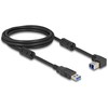 Delock USB 5 Gbps Kabelis Typ-A Stecker zu Typ-B Stecker 90° oben gewinkelt 2 m