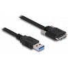 Delock USB 5 Gbps Kabelis Typ-A Stecker zu Typ Micro-B Stecker mit Schrauben 0,5 m