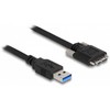 Delock USB 5 Gbps Kabelis Typ-A Stecker zu Typ Micro-B Stecker mit Schrauben 3 m