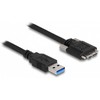 Delock USB 5 Gbps Kabelis Typ-A Stecker zu Typ Micro-B Stecker mit Schrauben 2 m