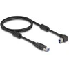 Delock USB 5 Gbps Kabelis Typ-A Stecker zu Typ-B Stecker 90° links gewinkelt 1 m