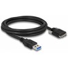 Delock USB 5 Gbps Kabelis Typ-A Stecker zu Typ Micro-B Stecker mit Schrauben 2 m