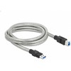 DELOCK USB 3.2 Gen 1 A tipo kištukinis kabelis su B tipo kištuku su metaliniu apvalkalu 2 m