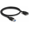 Delock USB 5 Gbps Kabelis Typ-A Stecker zu Typ Micro-B Stecker mit Schrauben 0,5 m