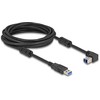 Delock USB 5 Gbps Kabelis Typ-A Stecker zu Typ-B Stecker 90° oben gewinkelt 5 m