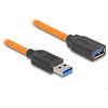 DELOCK USB 5 Gbps Kabelis USB Typ-A Stecker zu USB Typ-A Buchse fur Tethered Shooting 1m oranžinis