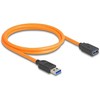 DELOCK USB 5 Gbps Kabelis USB Typ-A Stecker zu USB Typ-A Buchse fur Tethered Shooting 1m oranžinis