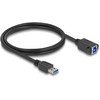 Delock USB 5 Gbps Kabelis USB Typ-A Stecker zu USB Typ-B Buchse zum Einbau 1 m juodas
