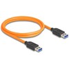 Delock USB 5 Gbps Kabelis USB Typ-A Stecker zu USB Typ-A Stecker für Tethered Shooting 1 m oranžinis
