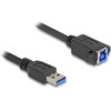 Delock USB 5 Gbps Kabelis USB Typ-A Stecker zu USB Typ-B Buchse zum Einbau 1 m juodas