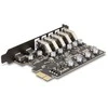 Delock USB 5 Gbps PCI Express x1 Karte zu 5 x extern Typ-A + 2 x extern USB Type-C™ Buchse
