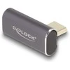 Delock USB Adapteris 40 Gbps USB Type-C™ PD 3.0 100 W - Stecker zu Buchse gedreht gewinkelt links / rechts 8K 60 Hz Metall