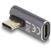 Delock USB Adapteris 40 Gbps USB Type-C™ PD 3.0 100 W - Stecker zu Buchse gedreht gewinkelt links / rechts 8K 60 Hz Metall