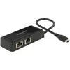 DeLock USB-C > 2x Gigabit LAN (ST-BU) Adapteris Juodas
