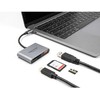 Skaitytuvas Delock DELOCK USB-C Card Reader fur SD und Micro SD Speicherkarten + USB 10 Gbps Typ-A Port und USB Type-C PD 2.0 85 W