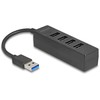 HUB USB Delock USB Hub 4 Port USB 5 Gbps su 4 x gniazdem USB Typ-A juoda