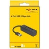 HUB USB Delock USB Hub 4 Port USB 5 Gbps su 4 x gniazdem USB Typ-A juoda