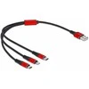 „Delock“ USB įkrovimo laidas „3 in 1 Type-A“ su „Lightning™“ / 2 x USB Type-C™ 30 cm