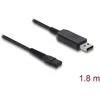 Delock USB Ladekabel 3,5 V für Elektrorasierer kompatibel mit Wahl Color Pro 9649 - Rasierer Ladegerät Ersatzkabel 1,8 m