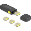 Delock DeLOCK 22031 prievadų blokatorius Prievado užraktas su USB Type-A raktu Juoda, Geltona 1 vnt.