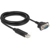 Delock USB RS-232 Adapteris USB 2.0 zu D-Sub 9 Stecker mit Muttern kompaktem seriellen Steckergehäuse 1,8 m