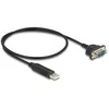 Delock USB RS-232 Adapteris USB 2.0 zu D-Sub 9 Stecker mit Muttern kompaktem seriellen Steckergehäuse 50 cm