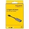 Delock USB Typ-A Netzwerk Adapteris 2,5 Gigabit LAN 1 x RJ45 slim